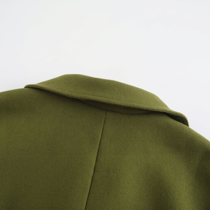 Caban croisé hiver homme, mi long double boutonnage