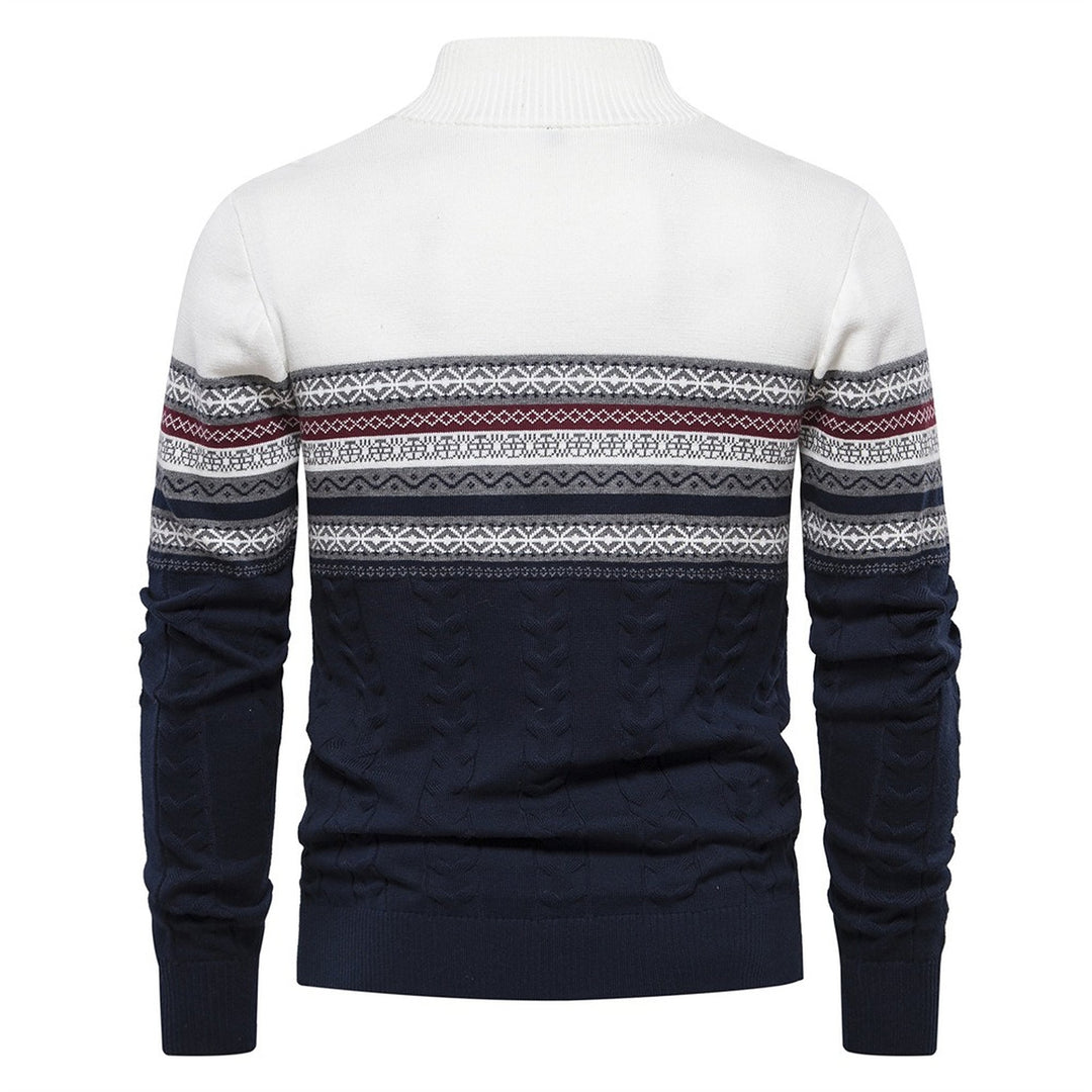 Pull camionneur homme, maille torsadée ample à col montant