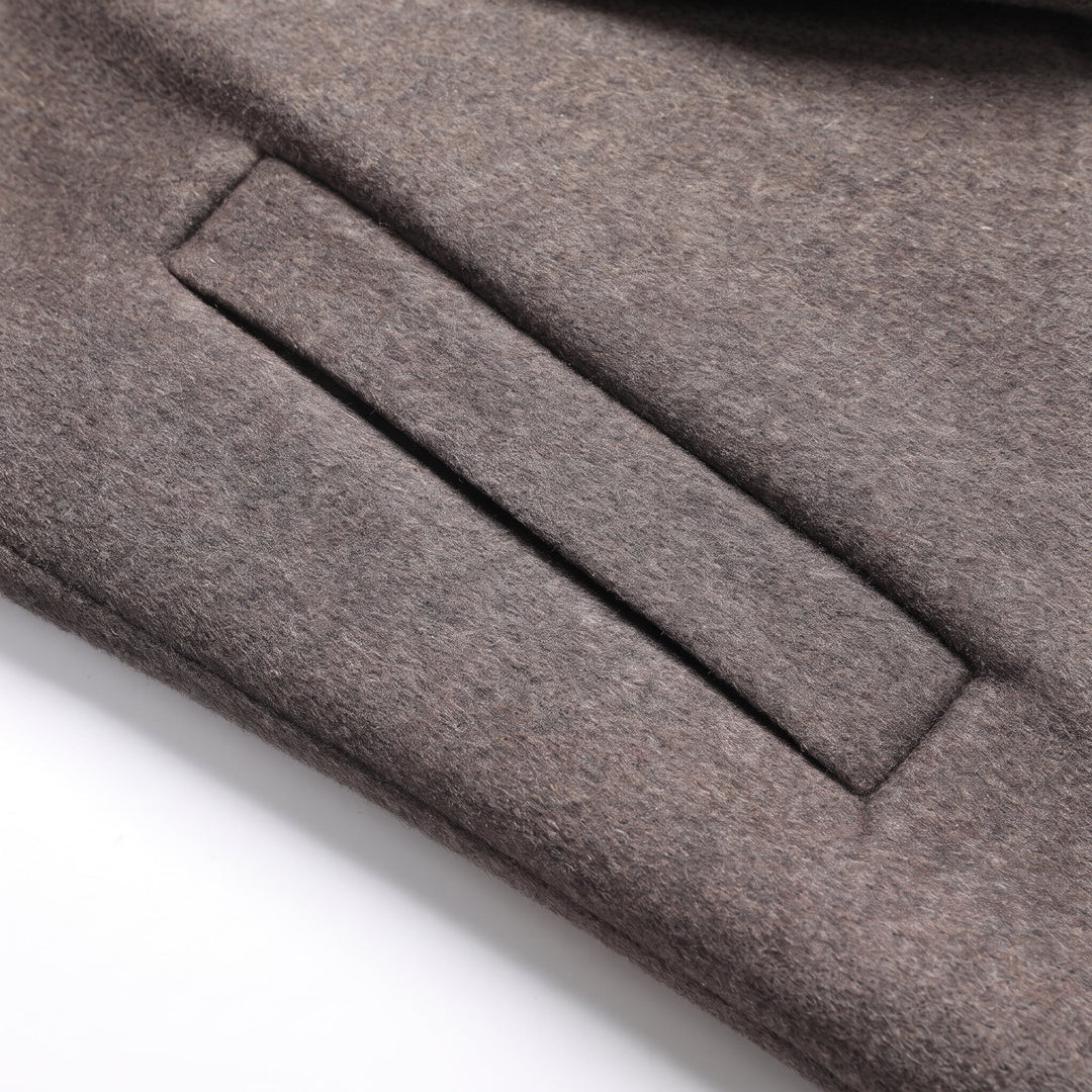 Caban croisé hiver homme, double boutonnage revers crantés