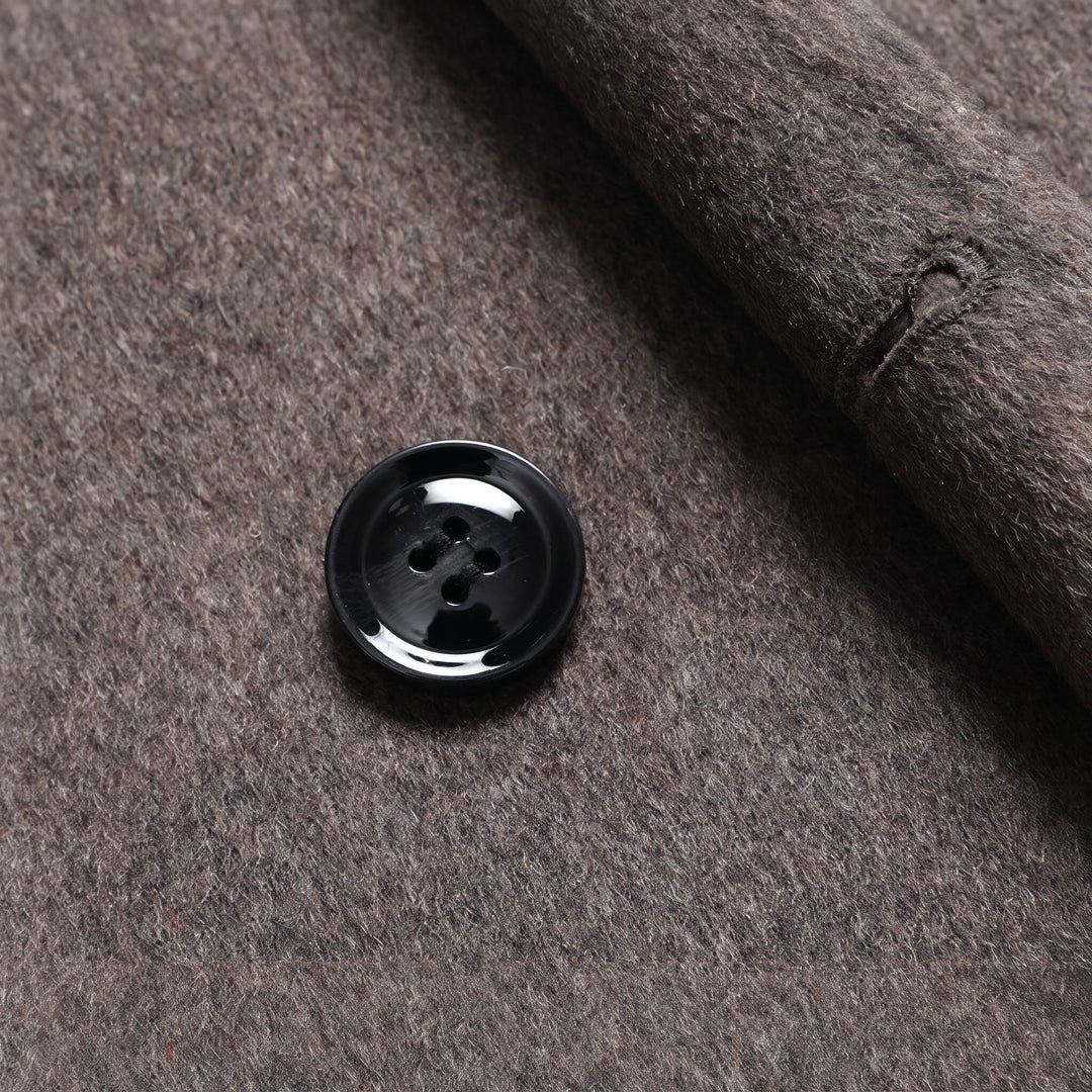 Caban croisé hiver homme, double boutonnage revers crantés