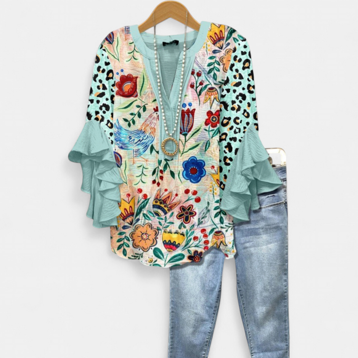 AMARRI | Classy Mixed Floral Vintage Blouse