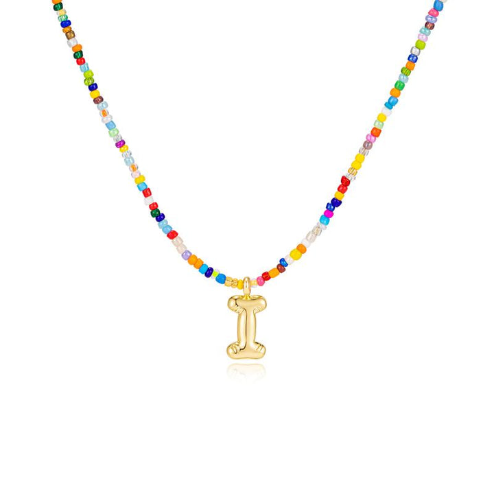 MACY | Colorful Bubble Letter Necklace