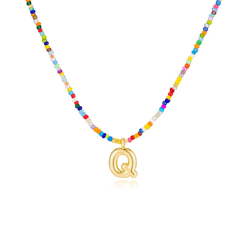 MACY | Colorful Bubble Letter Necklace