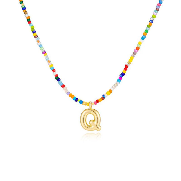MACY | Colorful Bubble Letter Necklace