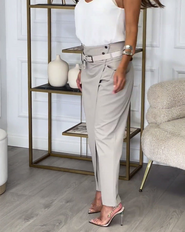 EMILIA | High-Waist Pants + Free Belt