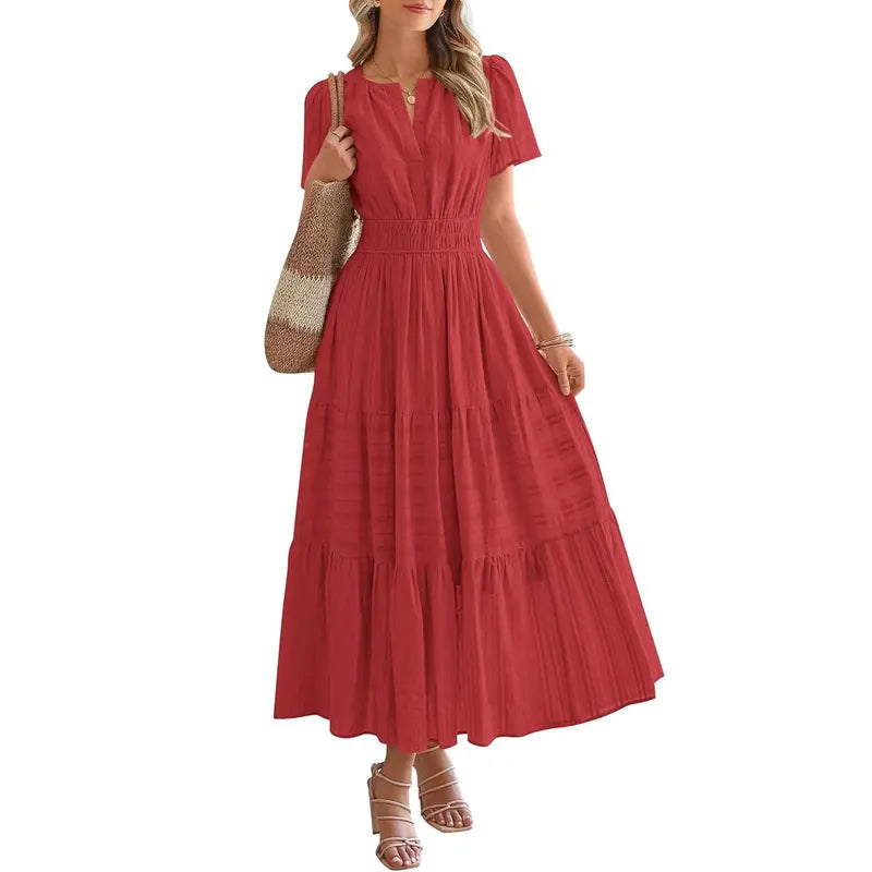 HELENA | Casual Summer V-Neck Maxi Dress