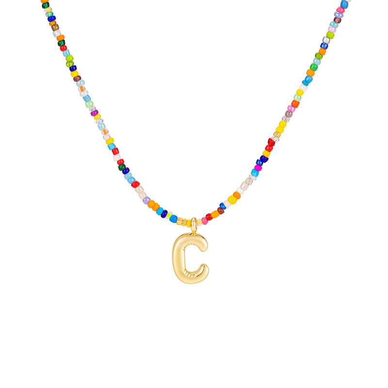 MACY | Colorful Bubble Letter Necklace