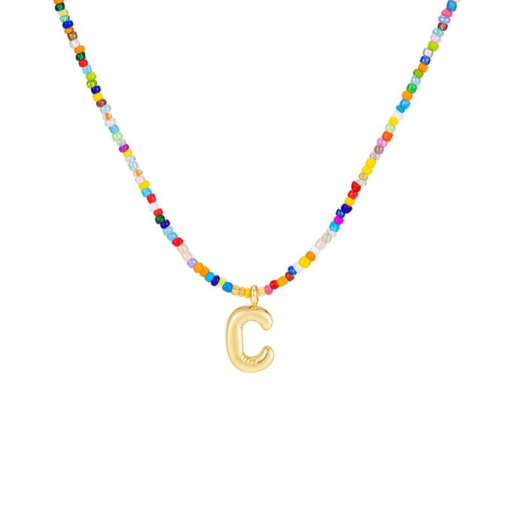MACY | Colorful Bubble Letter Necklace
