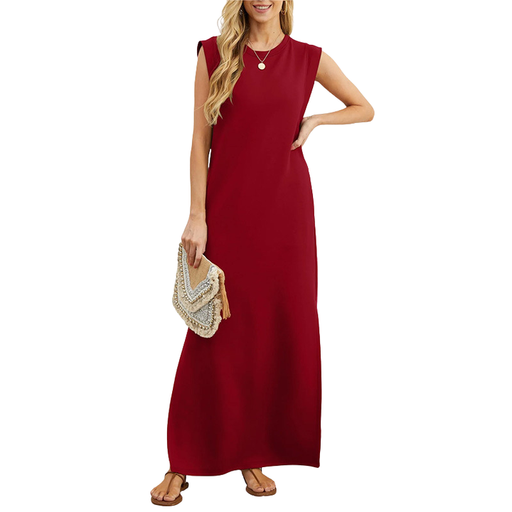 RIANE | Classic Loose Sleeveless Beach Maxi Dress