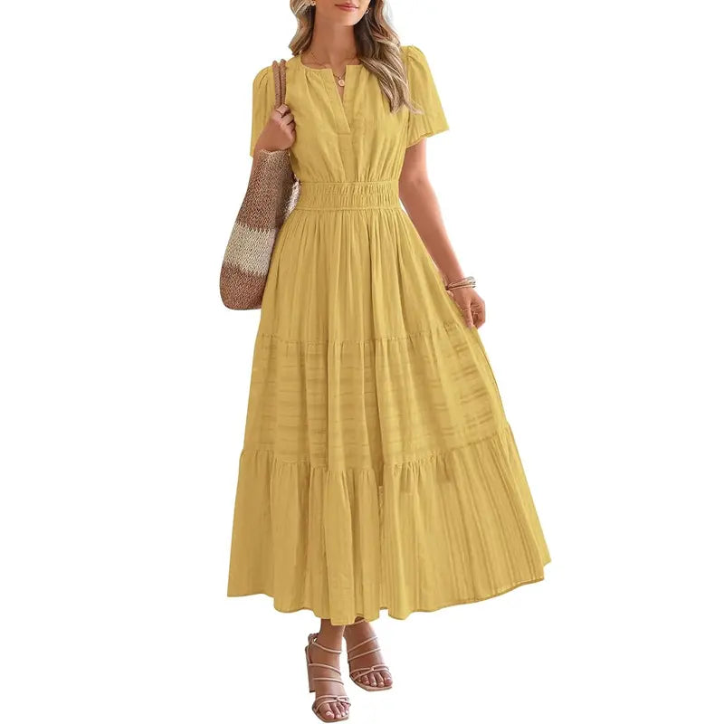HELENA | Casual Summer V-Neck Maxi Dress
