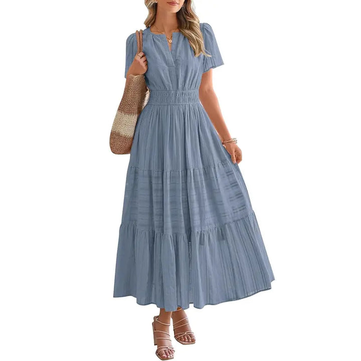 HELENA | Casual Summer V-Neck Maxi Dress