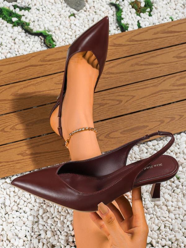 CLARA | Women Pointed Toe Slingback Heels for Work & Daily Wear