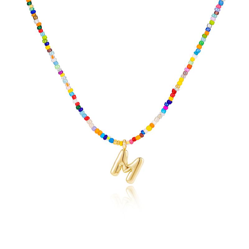 MACY | Colorful Bubble Letter Necklace
