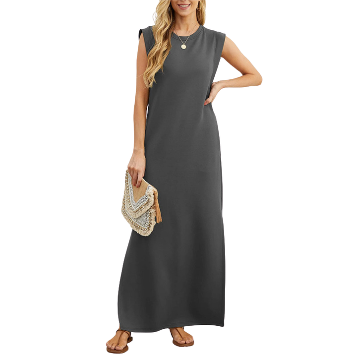 RIANE | Classic Loose Sleeveless Beach Maxi Dress