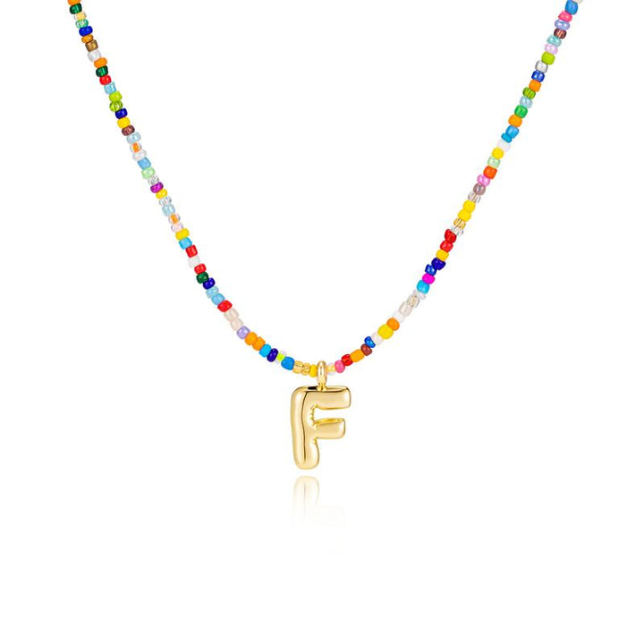 MACY | Colorful Bubble Letter Necklace