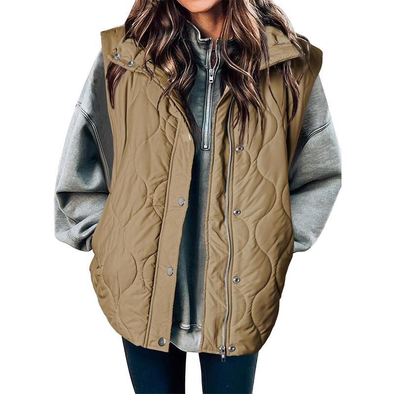OLIVIA | Women's Casual Oversized Puffer Vest with Stand Collar
