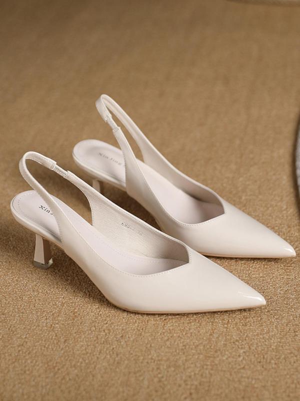 CLARA | Women Pointed Toe Slingback Heels for Work & Daily Wear