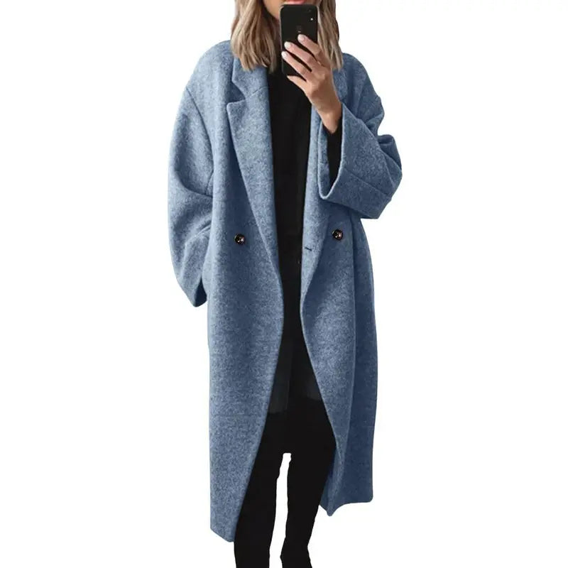 JERA | Double-Breasted Long Wool Coat