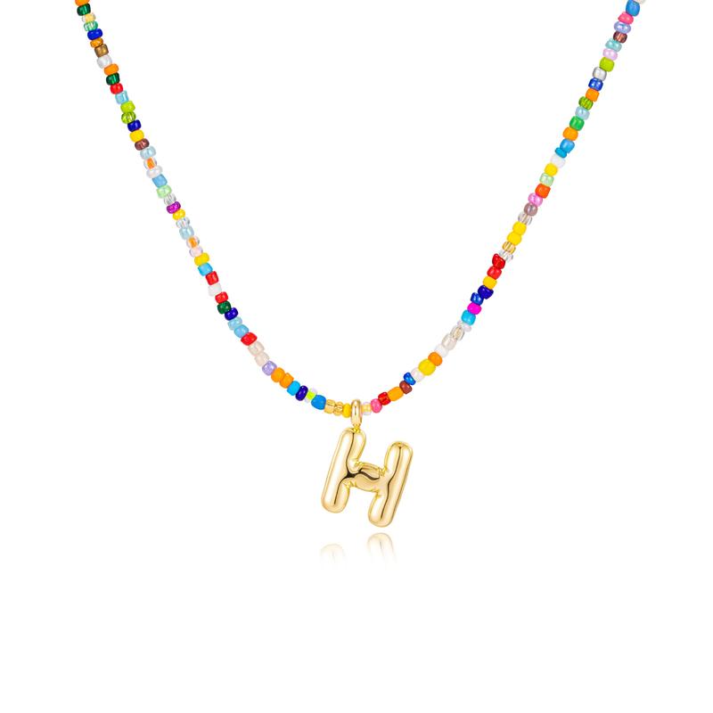 MACY | Colorful Bubble Letter Necklace