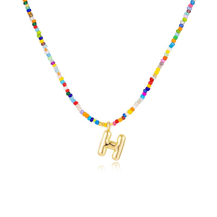 MACY | Colorful Bubble Letter Necklace