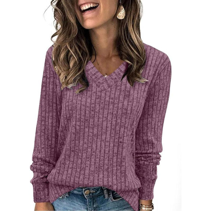 EVELYN | Women V Neck Oversized Lightweight Knit Sweater