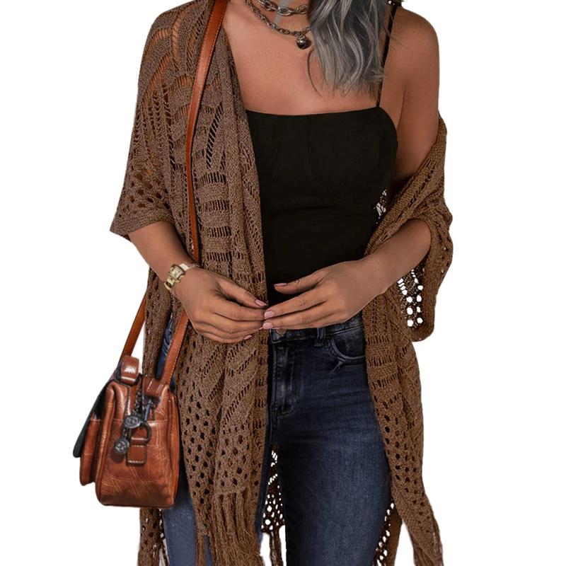 ZARELLA | Comfy Summer Hollow Tassel Outwear