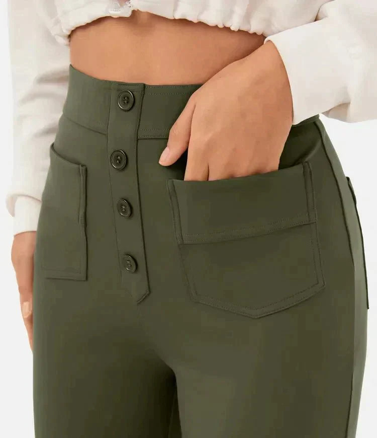 ARIA | High-waisted Elastic Trousers