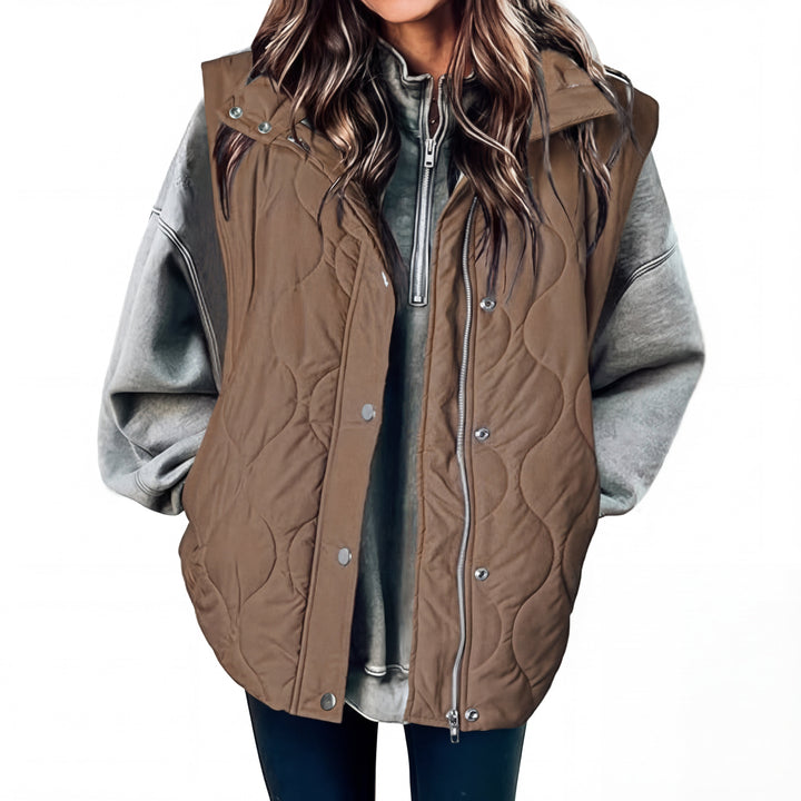 KATHY | Oversized Lightweight Quilted Puffer Vest