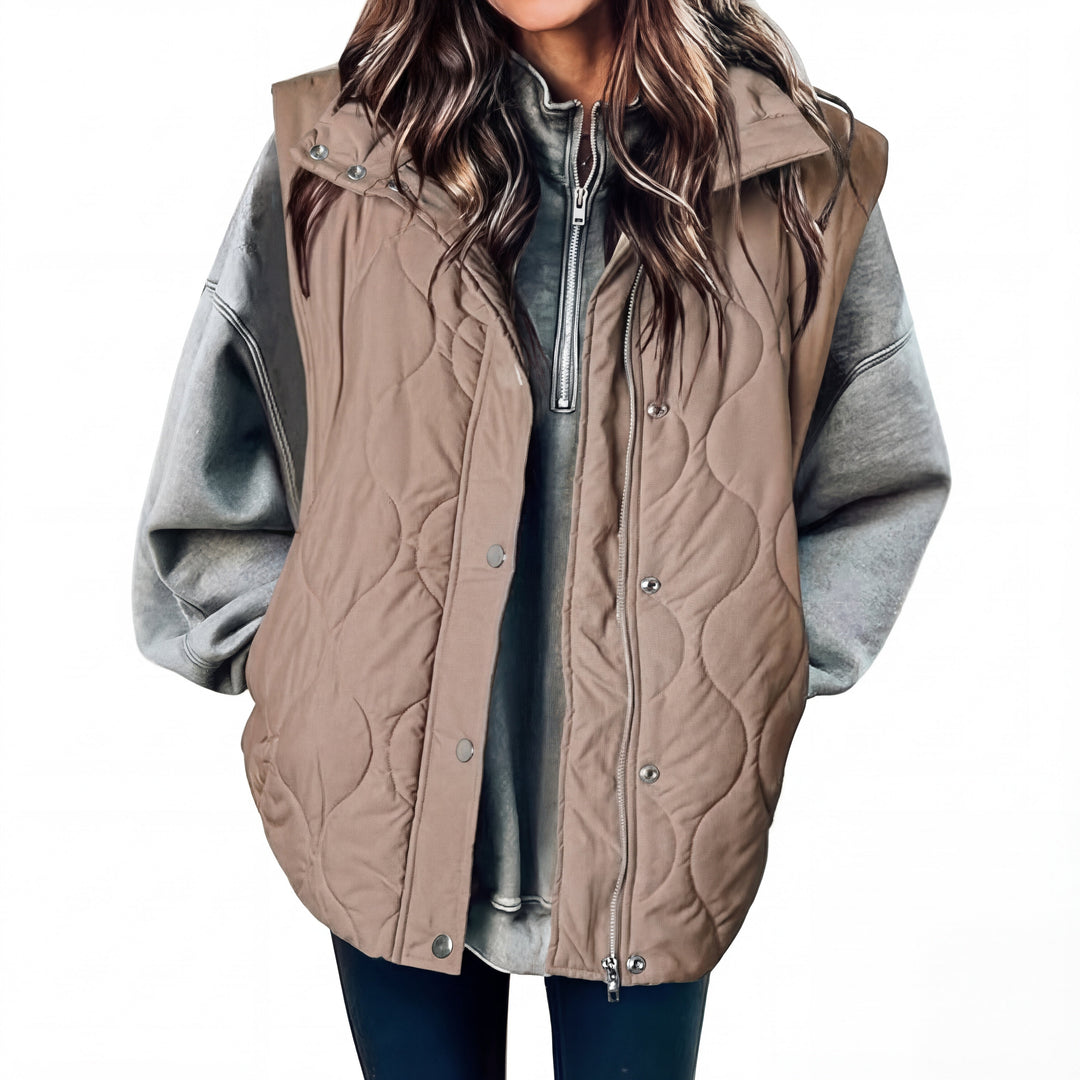 KATHY | Oversized Lightweight Quilted Puffer Vest