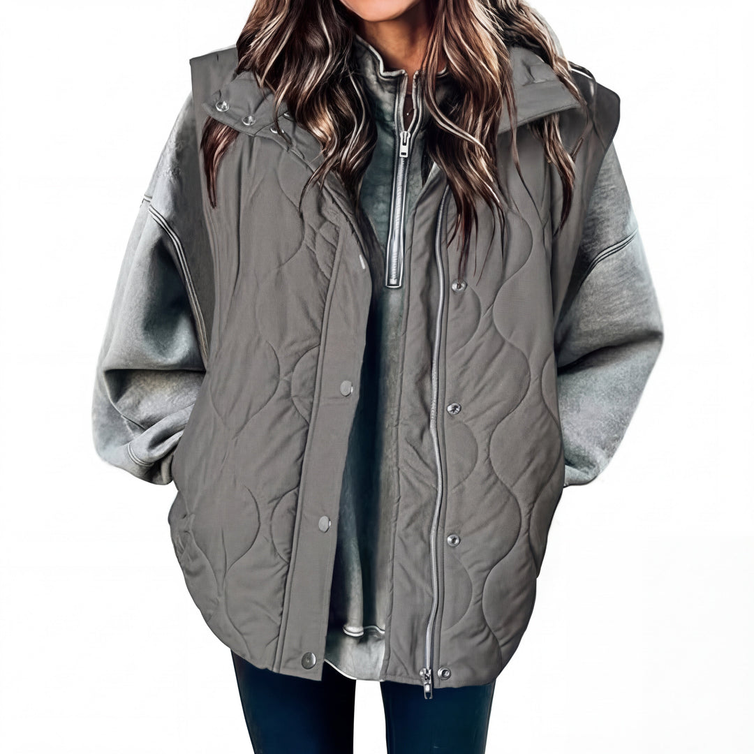 KATHY | Oversized Lightweight Quilted Puffer Vest