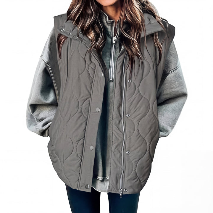 KATHY | Oversized Lightweight Quilted Puffer Vest