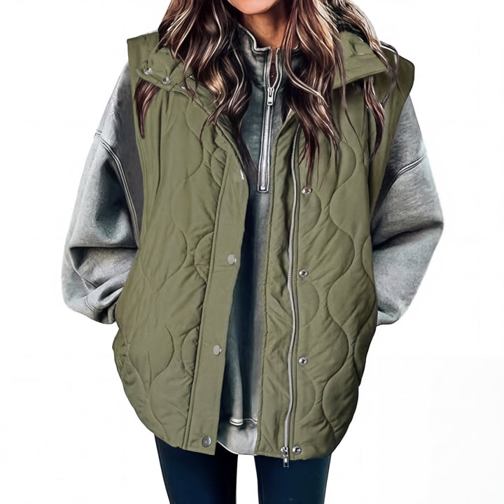 KATHY | Oversized Lightweight Quilted Puffer Vest