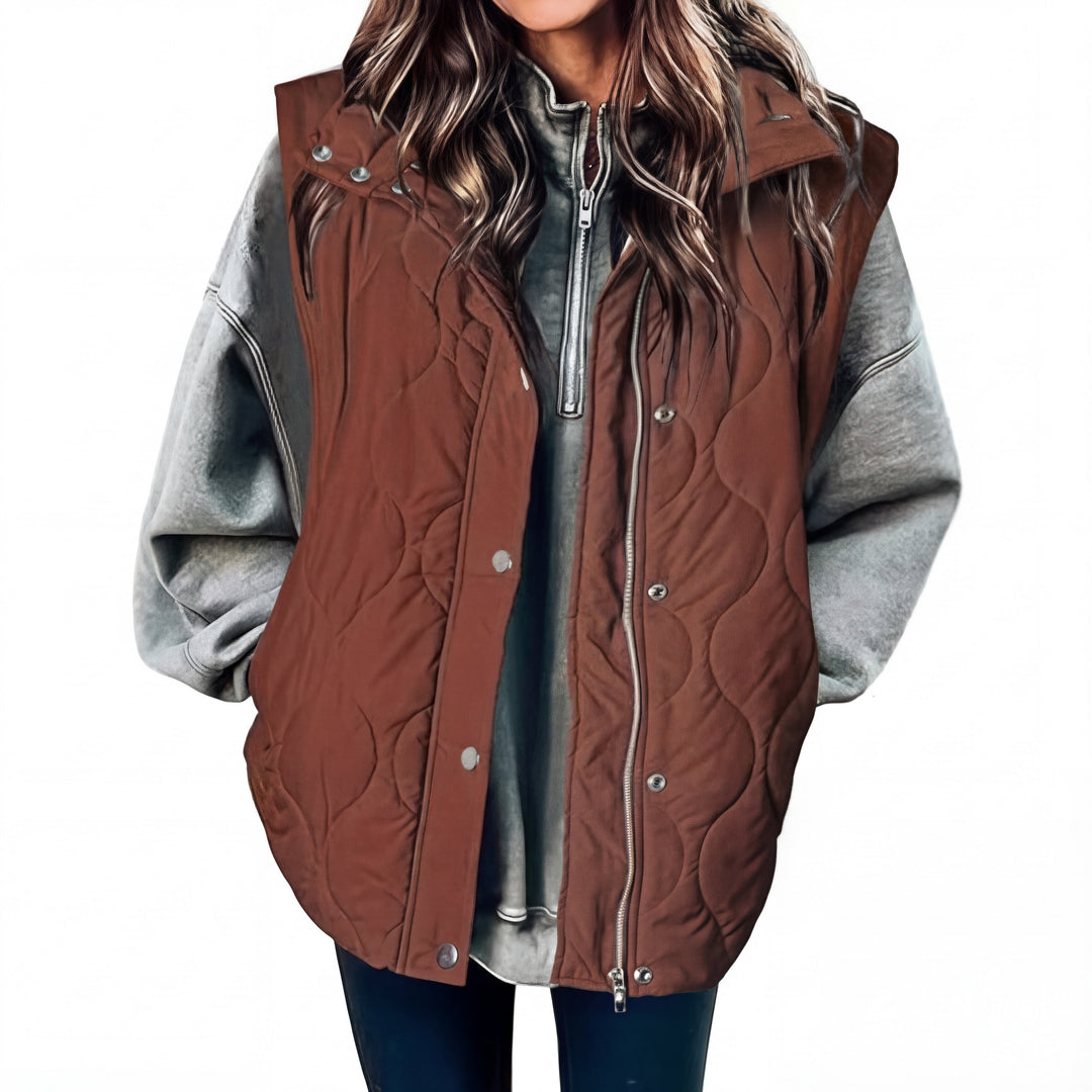 KATHY | Oversized Lightweight Quilted Puffer Vest
