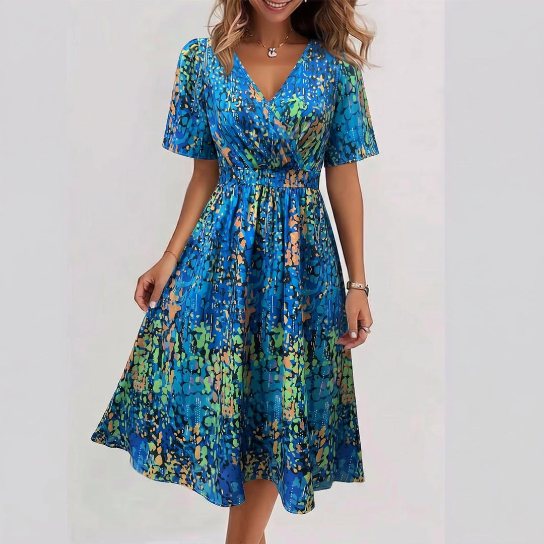 LAVINA | Vibrant Boho Midi Dress