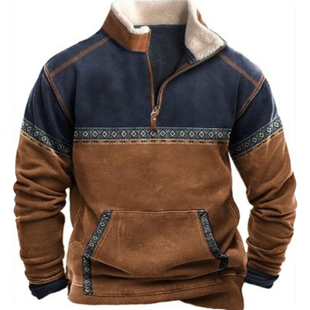 Bleu marine et marron bicolore