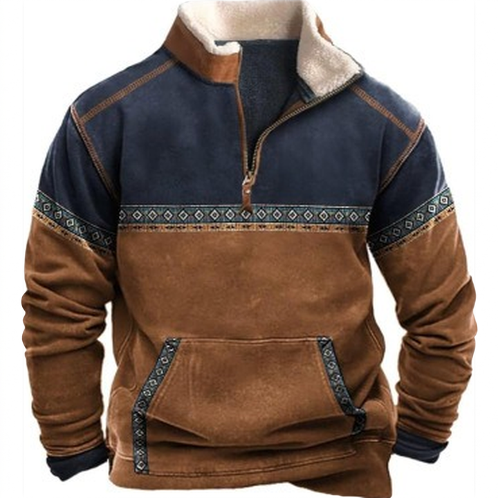 Bleu marine et marron bicolore