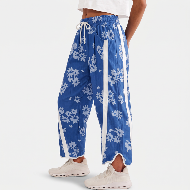 Imprimé floral bleu