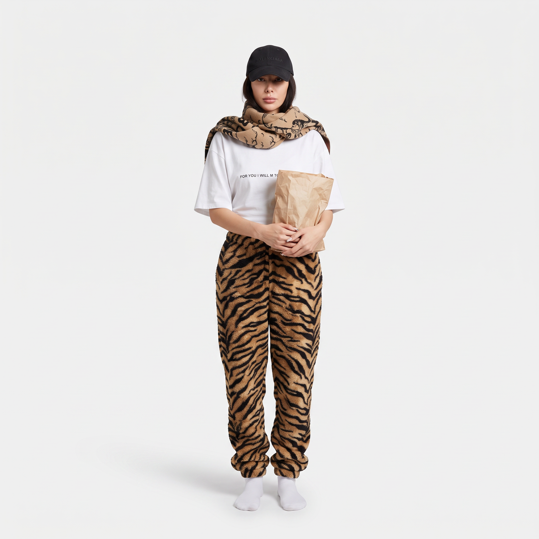 Imprimé tigre marron